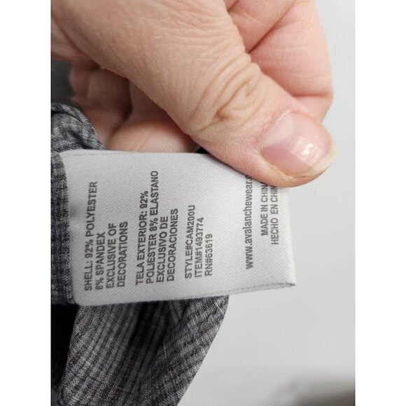 Avalanche Mens Shirt XXL Gray Striped Short Sleeve Lightweight Outdoor Hiking - Picture 4 of 7